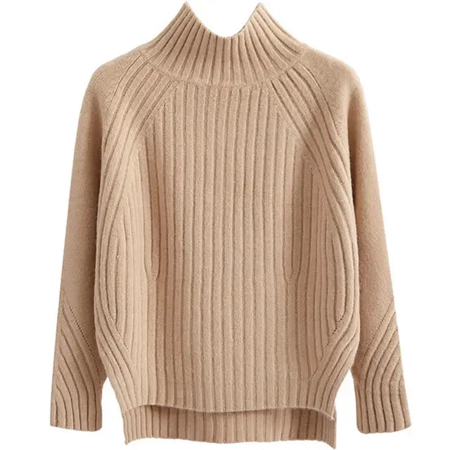 Geneva Sweater | Premium Ribbed Turtleneck Sweater