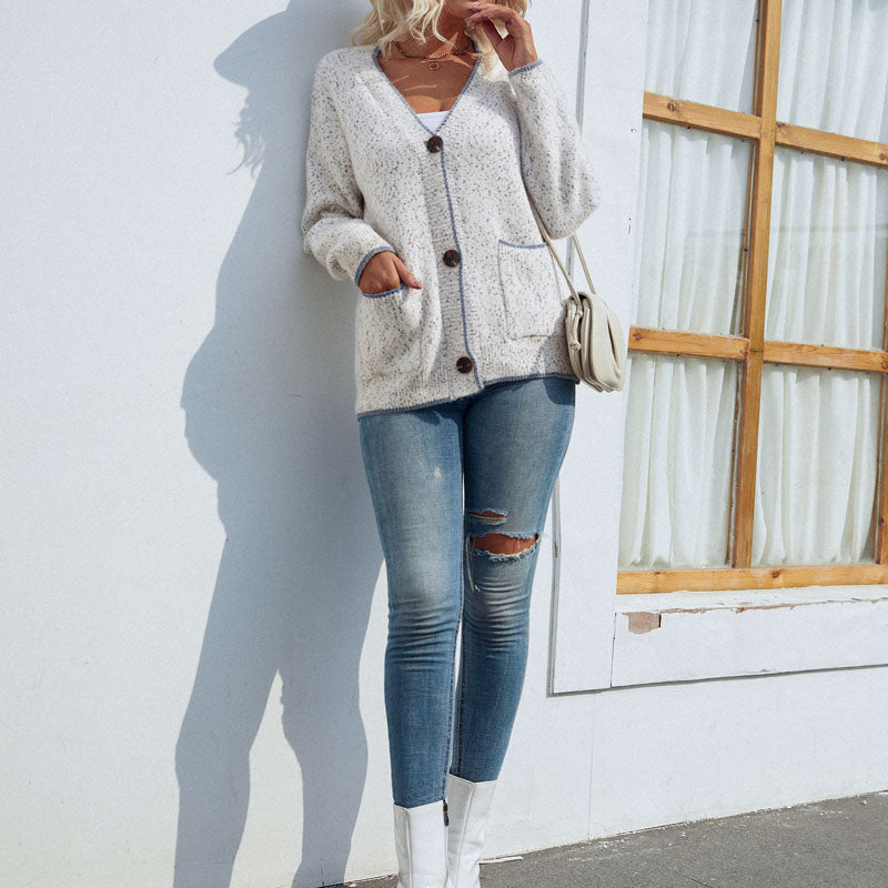 Oceana Cardigan | Women's Autumn Casual Knitted Cardigan with Pockets