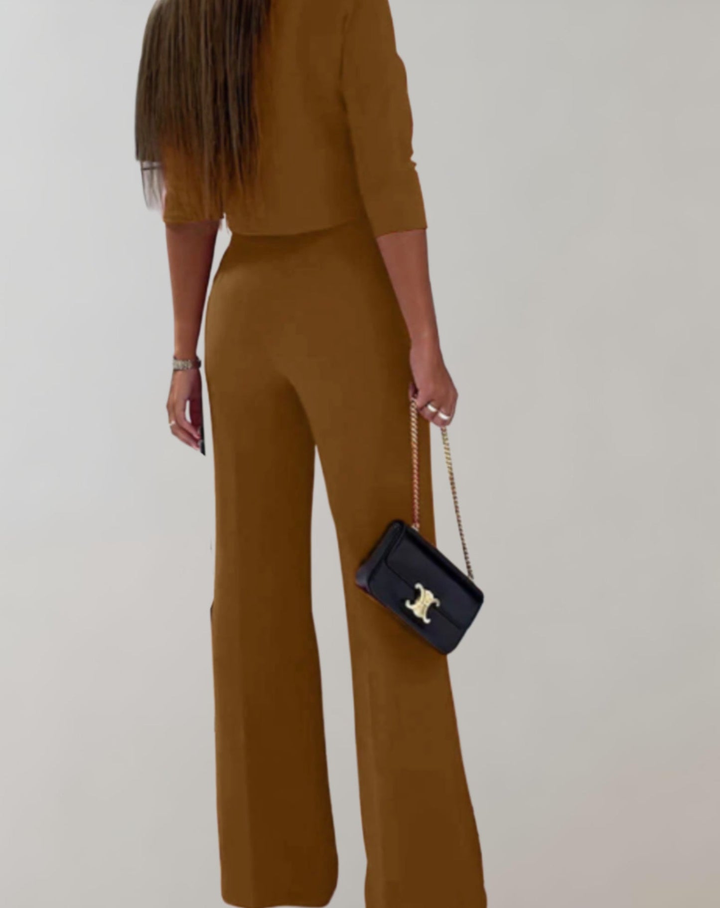 Ingrid Set | Wide-Leg Pants with 3/4 Sleeve Top Two-piece Set