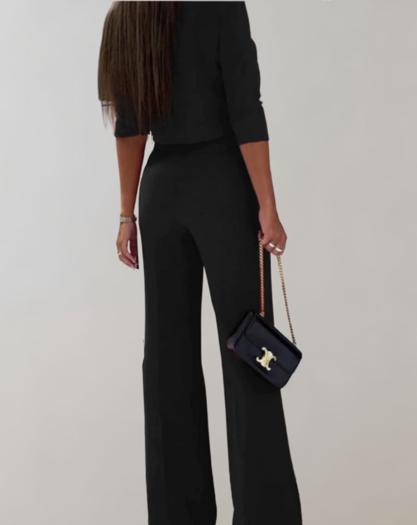 Ingrid Set | Wide-Leg Pants with 3/4 Sleeve Top Two-piece Set