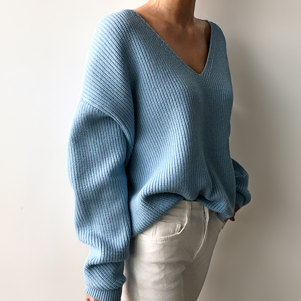 Nixie Jumper | Women's Autumn V-Neck Oversized Jumper
