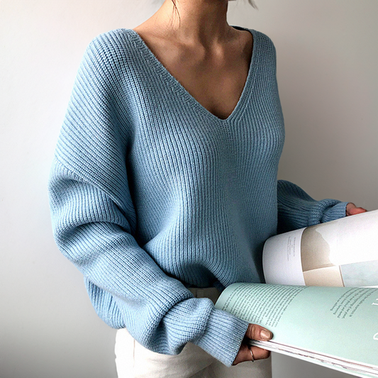Nixie Jumper | Women's Autumn V-Neck Oversized Jumper