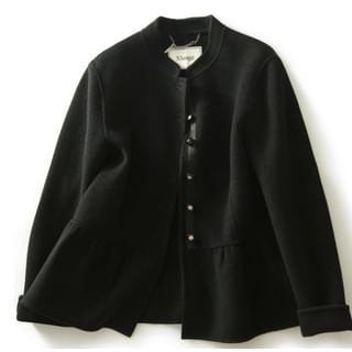 Hester  Coat | Long-Sleeve Peplum Ruffle-Hem Jacket