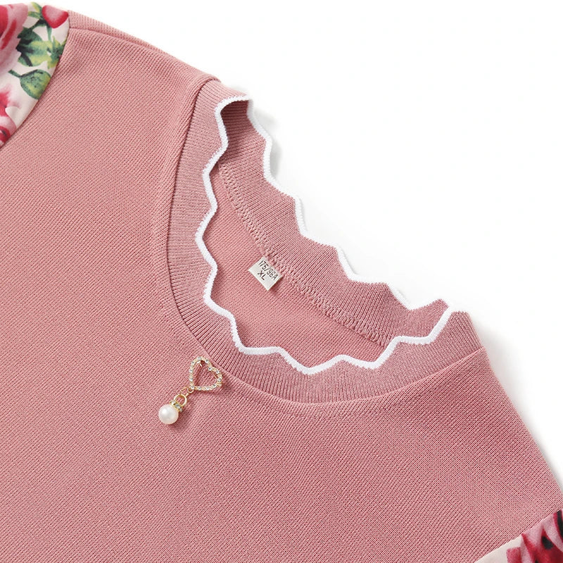 Dorcas Blouse | Spring Style Chiffon Blouse with Floral Sleeves