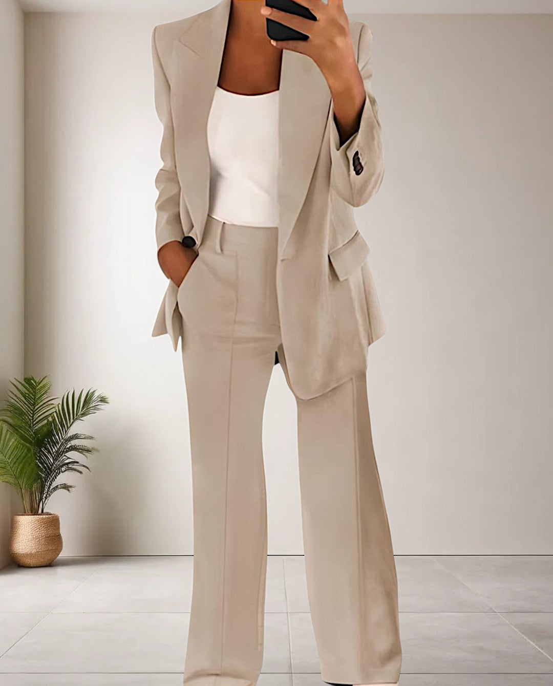 Ivona Set | Formal Blazer with Wide-Leg Pants