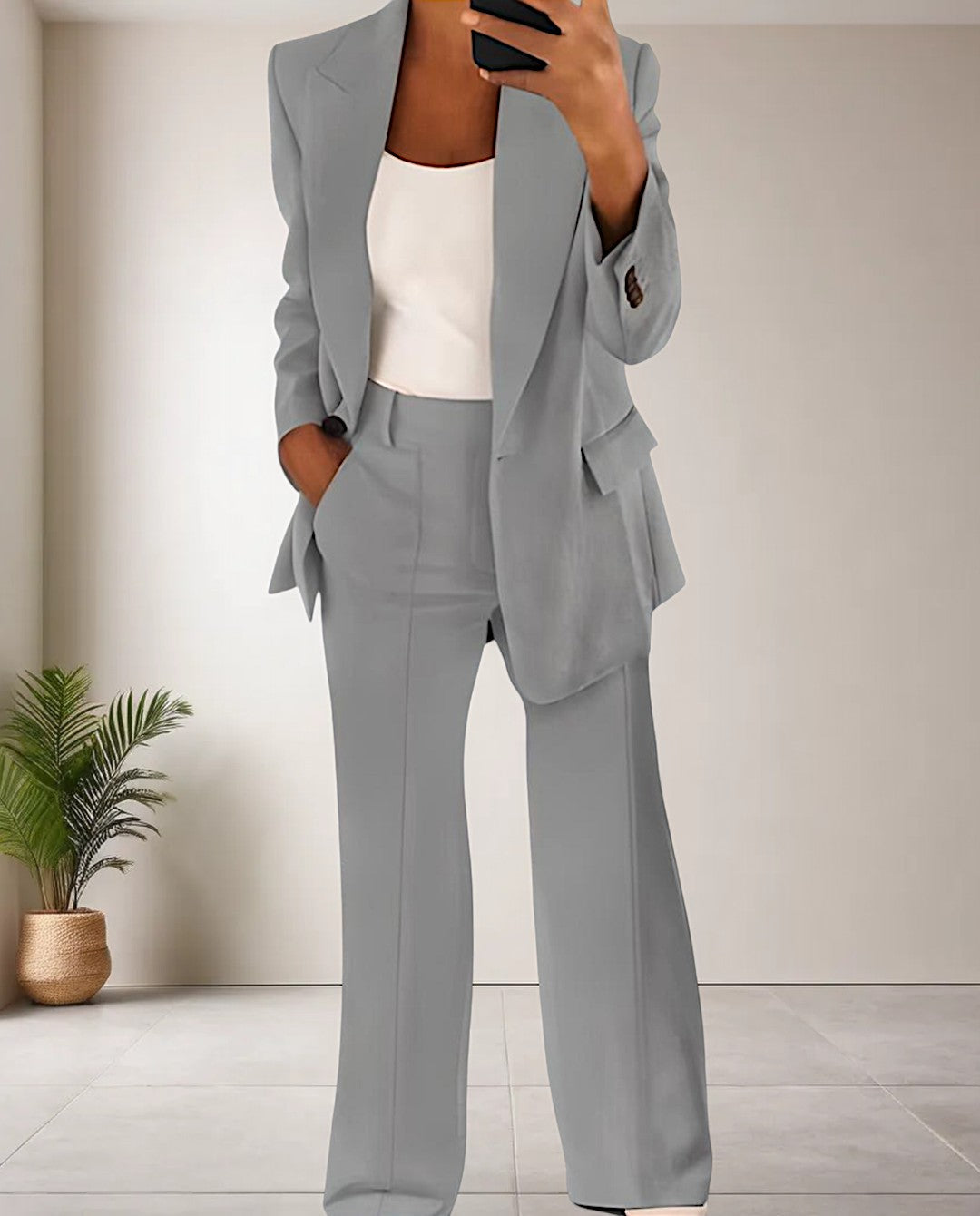 Ivona Set | Formal Blazer with Wide-Leg Pants