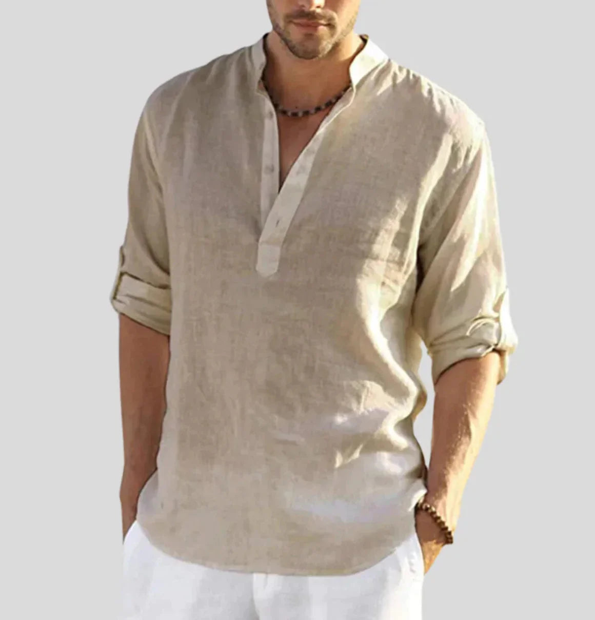 Whitaker Shirt | Men’s Cotton Half-Button Shirt