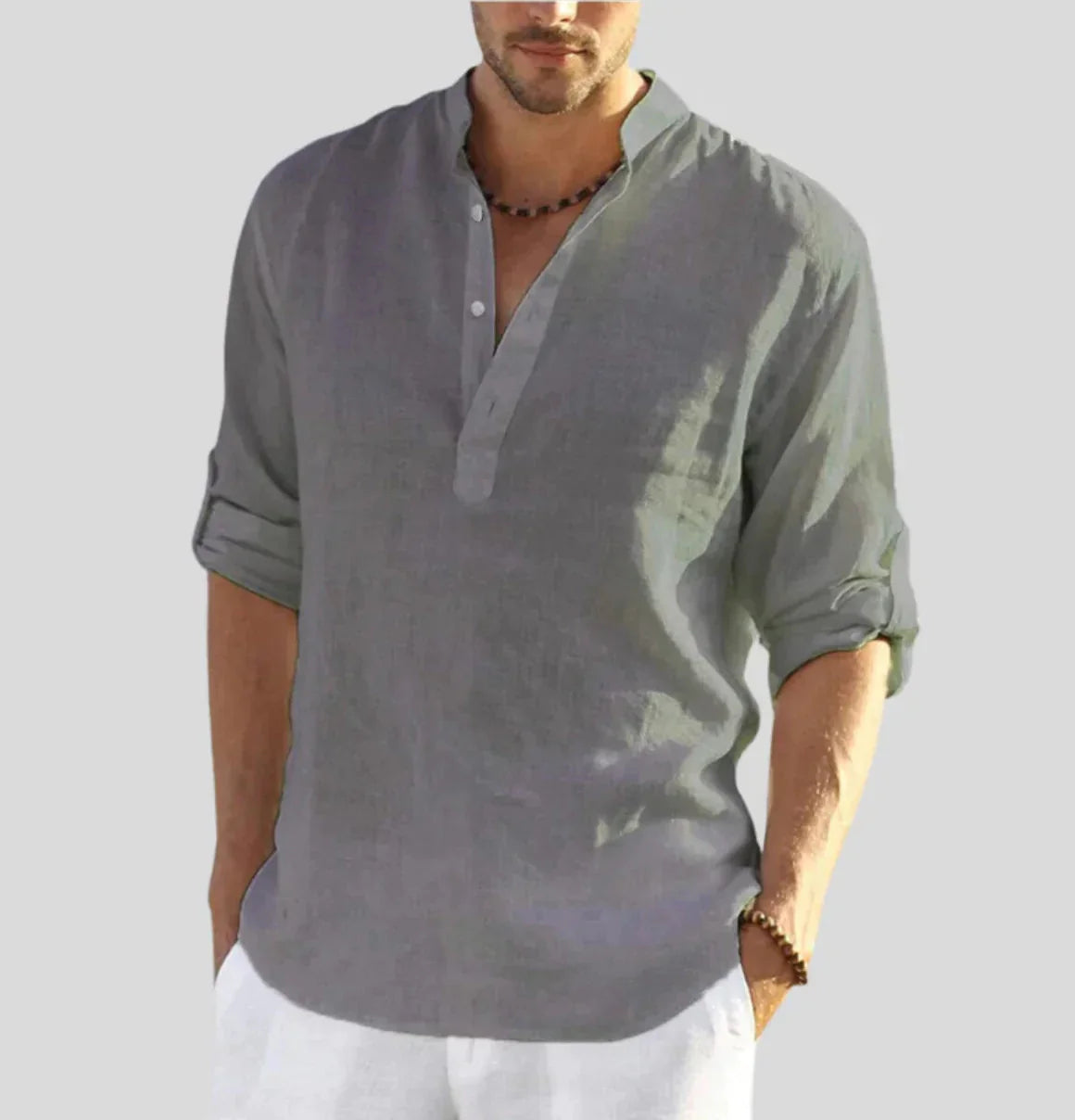 Whitaker Shirt | Men’s Cotton Half-Button Shirt