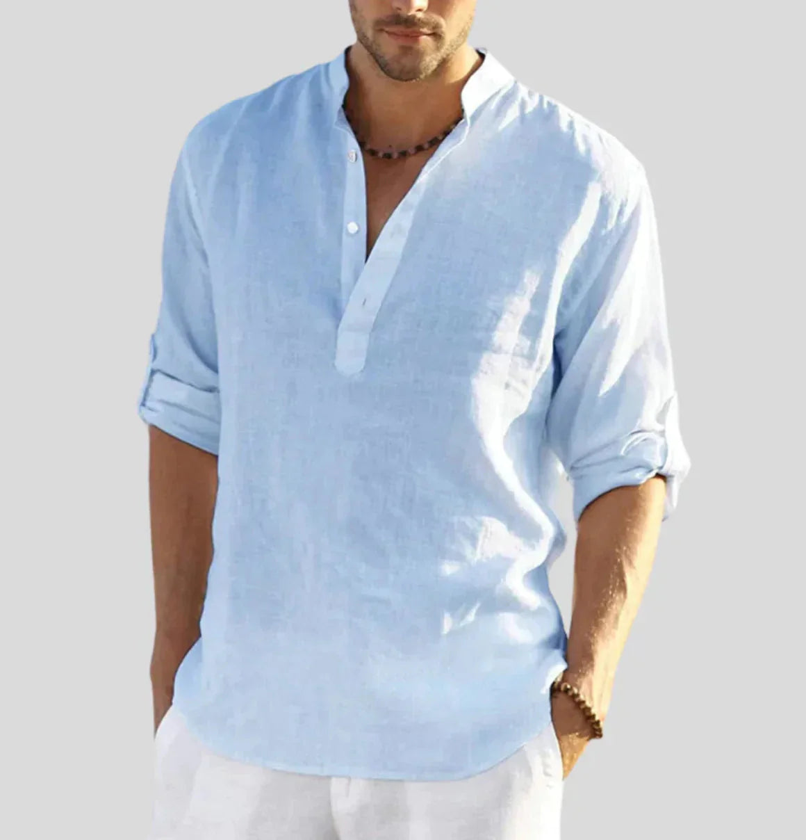 Whitaker Shirt | Men’s Cotton Half-Button Shirt