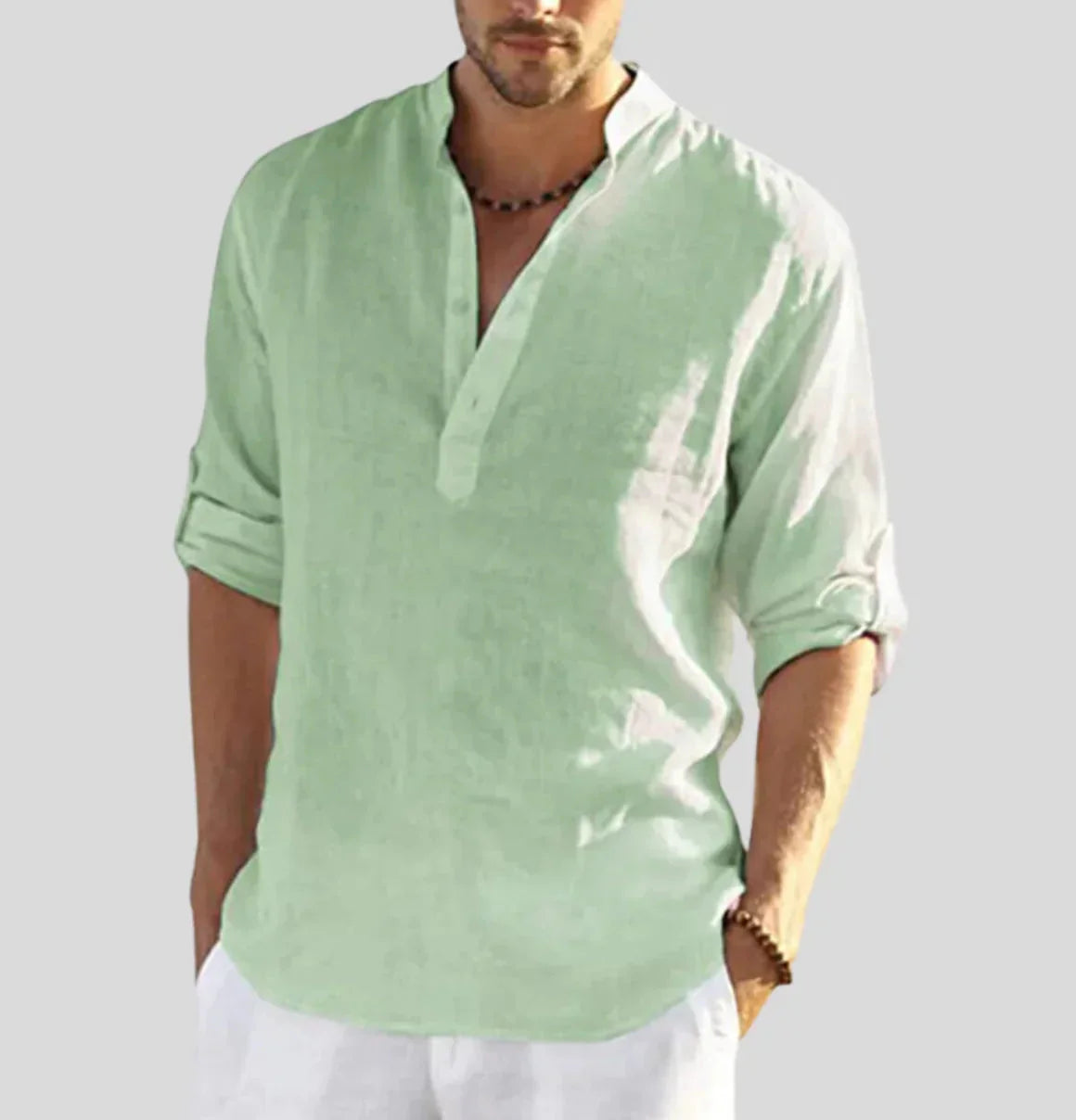 Whitaker Shirt | Men’s Cotton Half-Button Shirt