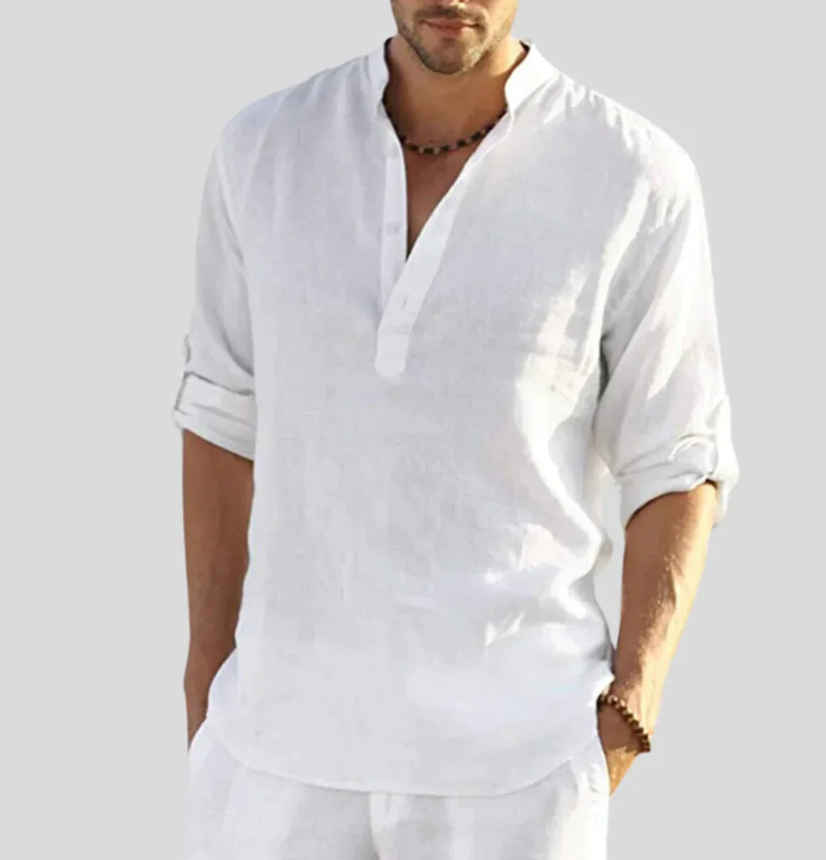 Whitaker Shirt | Men’s Cotton Half-Button Shirt