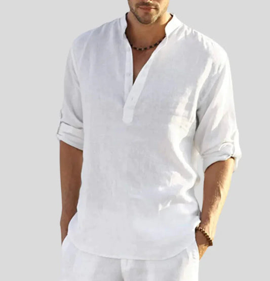Whitaker Shirt | Men’s Cotton Half-Button Shirt