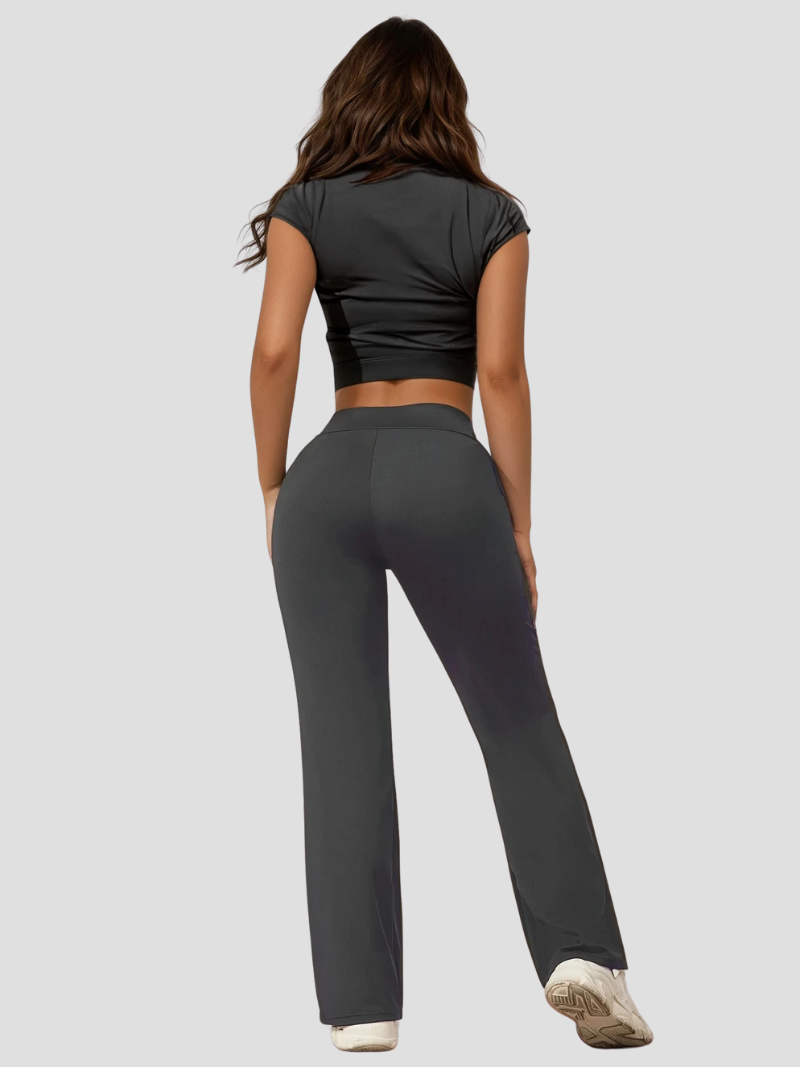 Caraleen Yoga Pants | High-Waisted Flared Workout Pants with Pockets