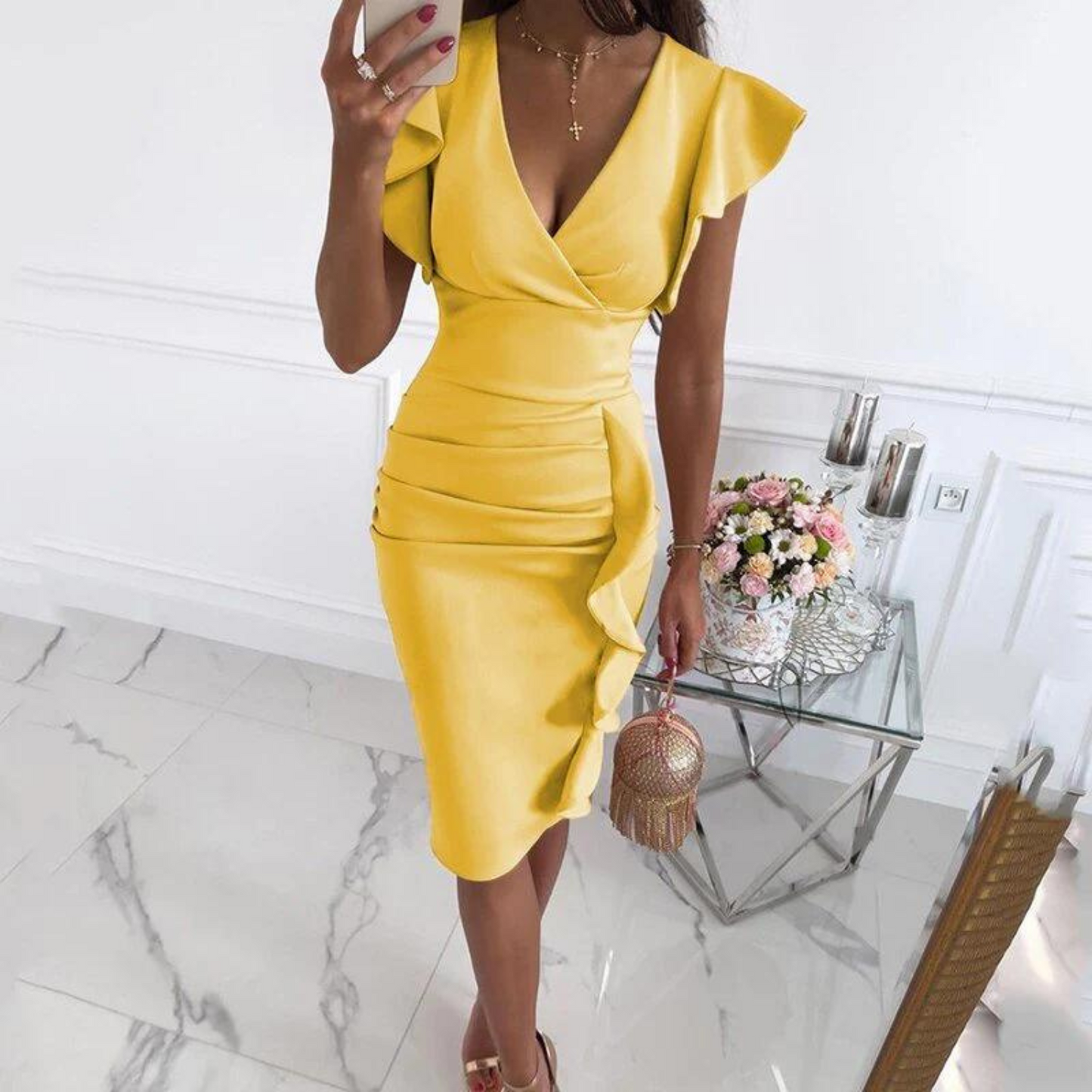 Yulisa Midi Dress | Women’s Lightweight Summer Midi Dress with Flowy Fit