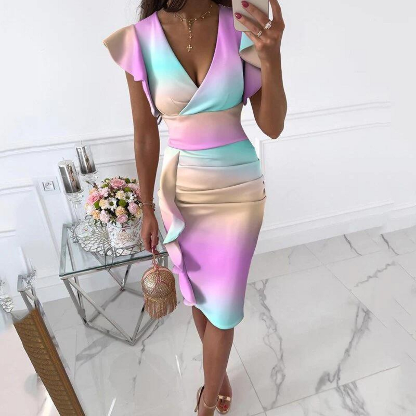Yulisa Midi Dress | Women’s Lightweight Summer Midi Dress with Flowy Fit