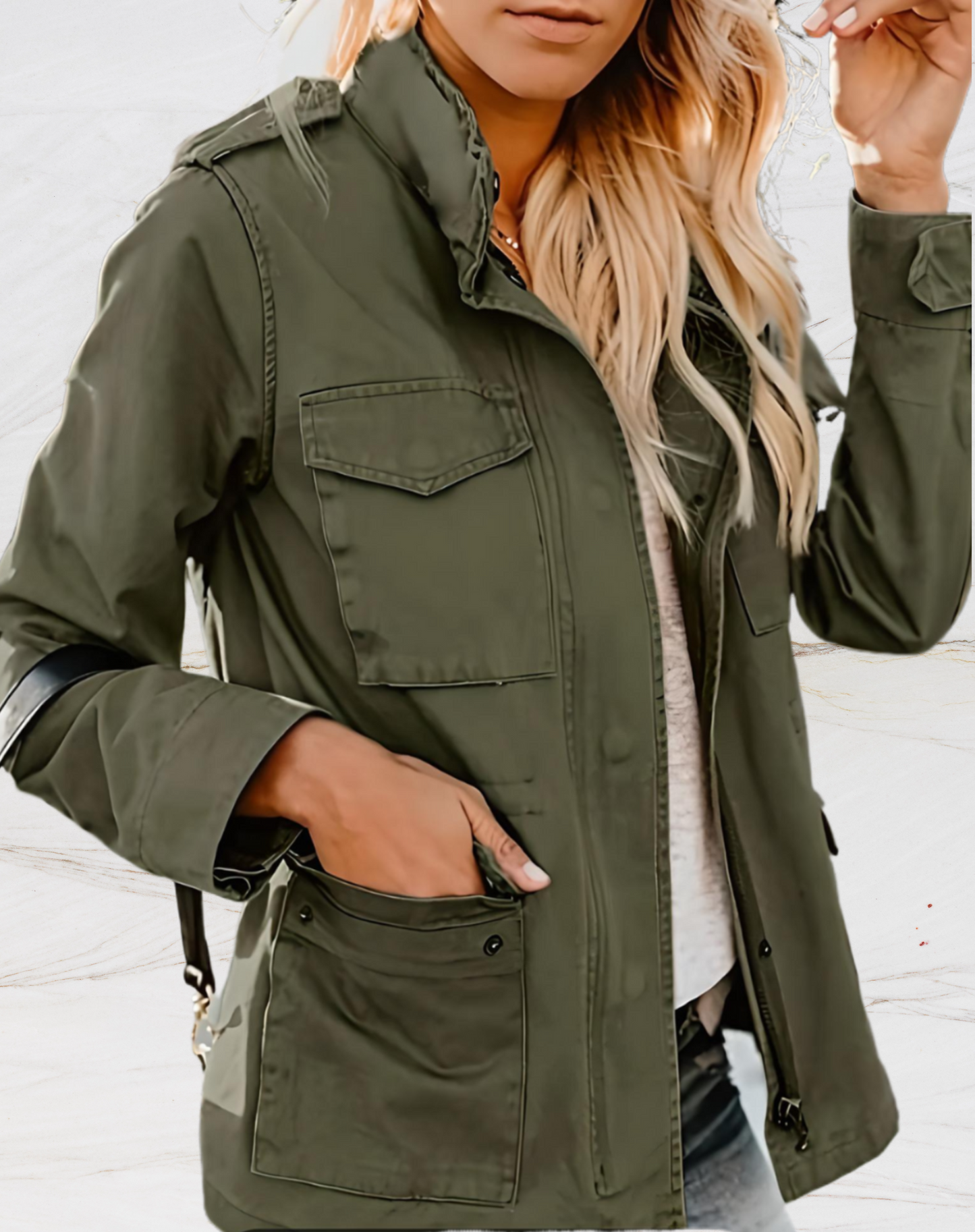 Reema Jacket | Women’s Autumn Slim Fit Multi-Pocket Zipper Jacket