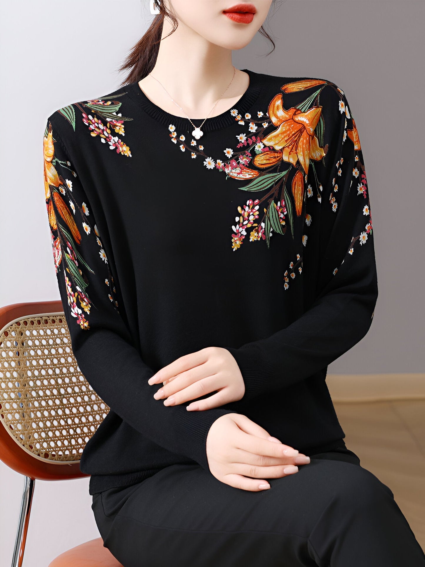 Kaylee Sweater | Stylish Printed Sweater for Women