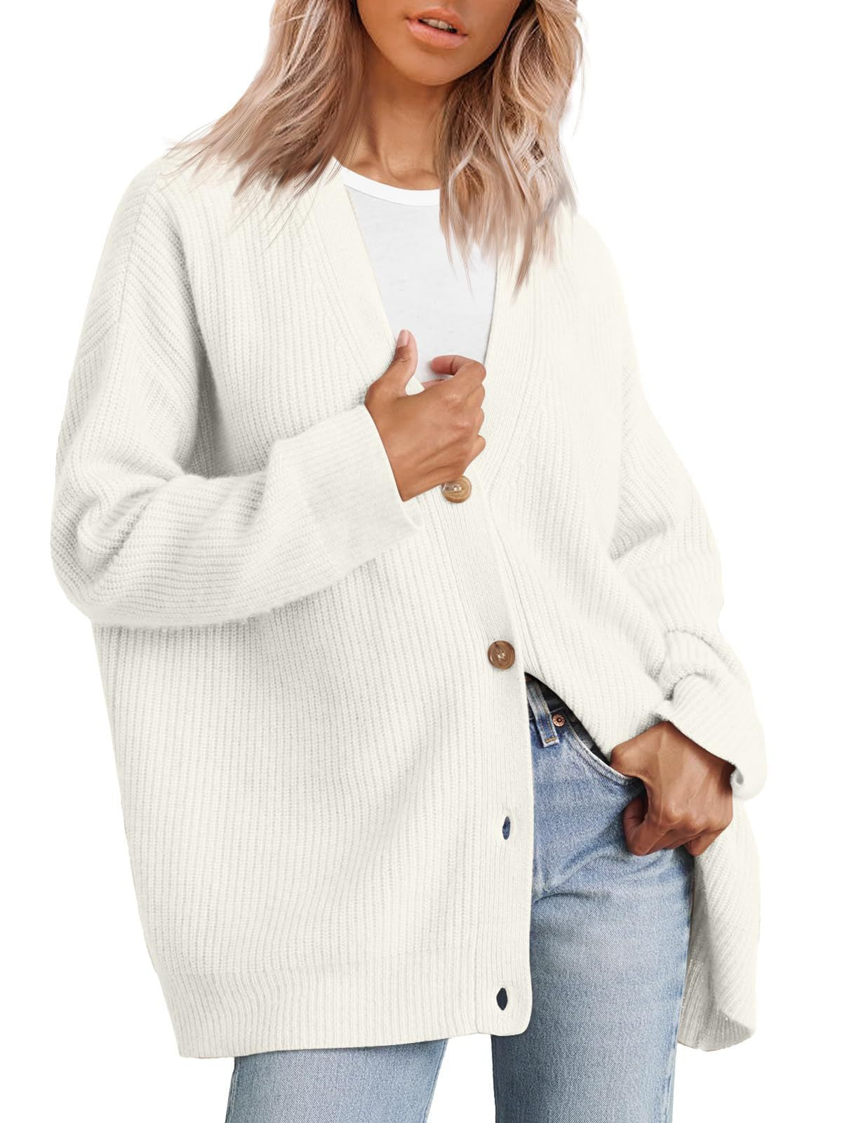 Qatira Cardigan | Women's Autumn Striped Button-Up Knit Cardigan