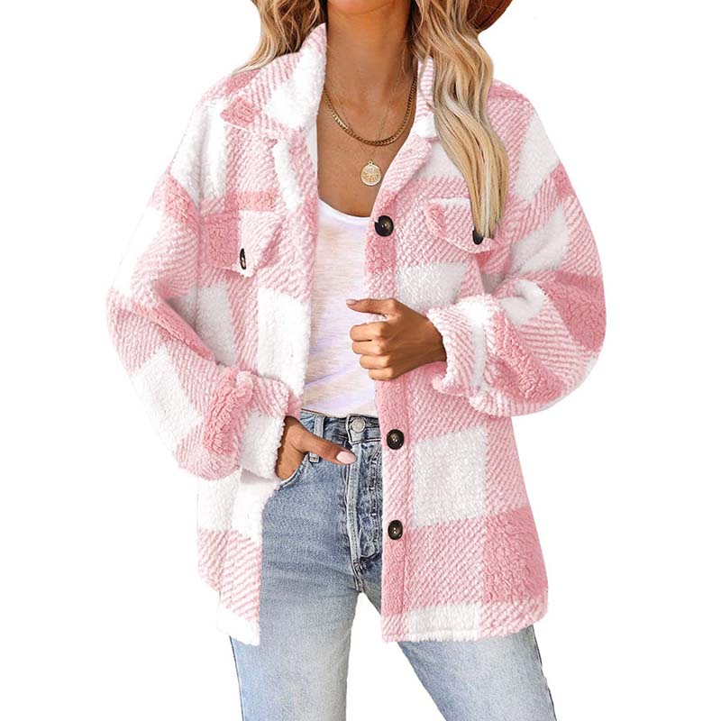 Ozella Coat | Women's Winter Casual Warm Checked Coat