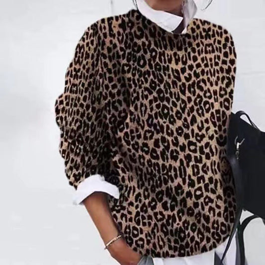 Karolina Sweater | Animal Print Bold Knit Statement