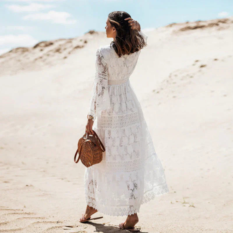 Zainab Boho Dress | Women’s Long Sleeve Flowy Boho Maxi Dress