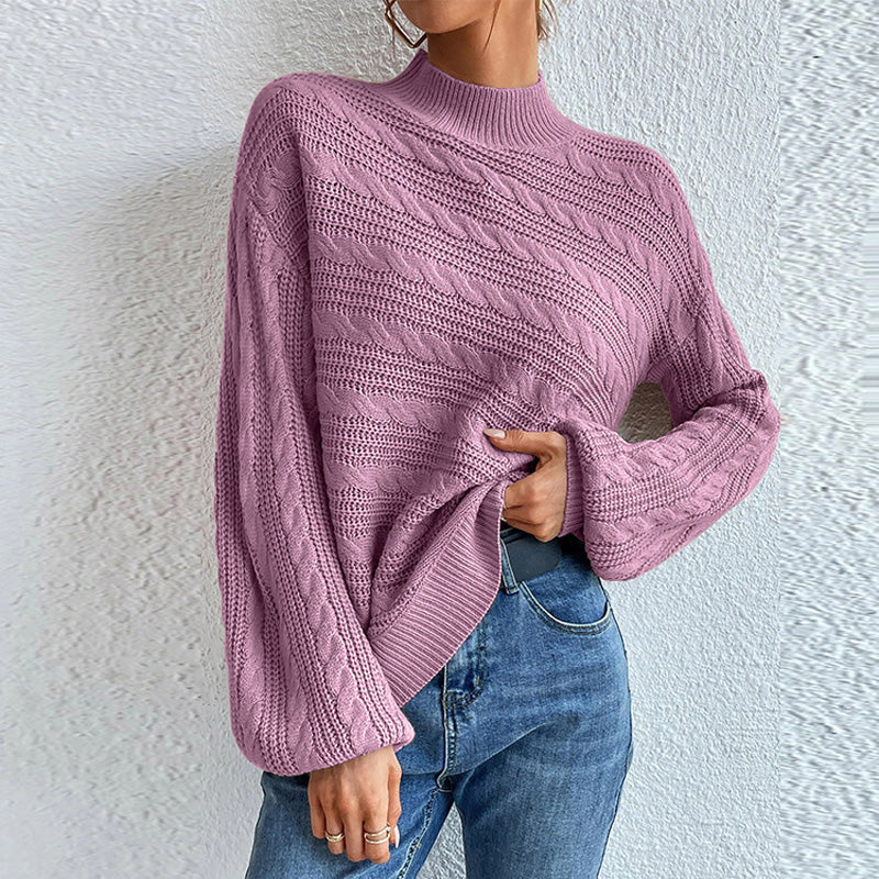 Olive Jumper | Women's Winter Cable Knit Jumper
