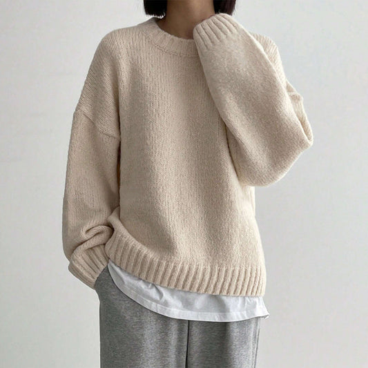 Qamari Jumper | Women's Autumn Oversized Crew Neck Knit Jumper