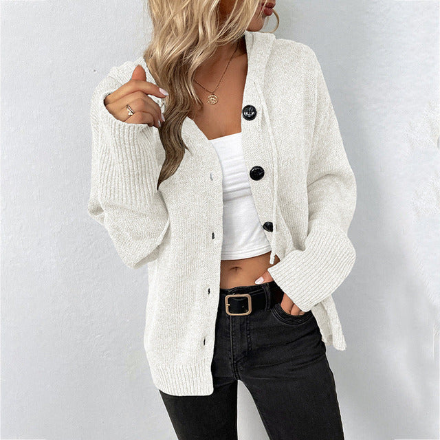 Osmara Cardigan | Women's Autumn Casual Hooded Knit Cardigan