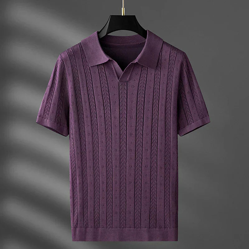 Benton Shirt | Men’s Knitted Polo Shirt with Short Sleeves and Modern Fit