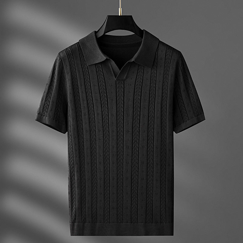Benton Shirt | Men’s Knitted Polo Shirt with Short Sleeves and Modern Fit