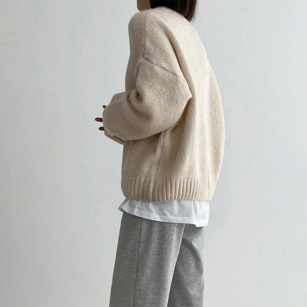 Qamari Jumper | Women's Autumn Oversized Crew Neck Knit Jumper