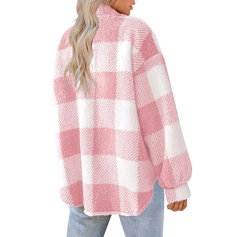 Ozella Coat | Women's Winter Casual Warm Checked Coat