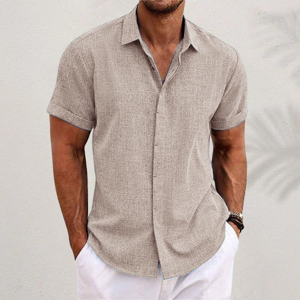 Adrien Summer Shirt | Men’s Solid Color Button-Up Lightweight Summer Shirt