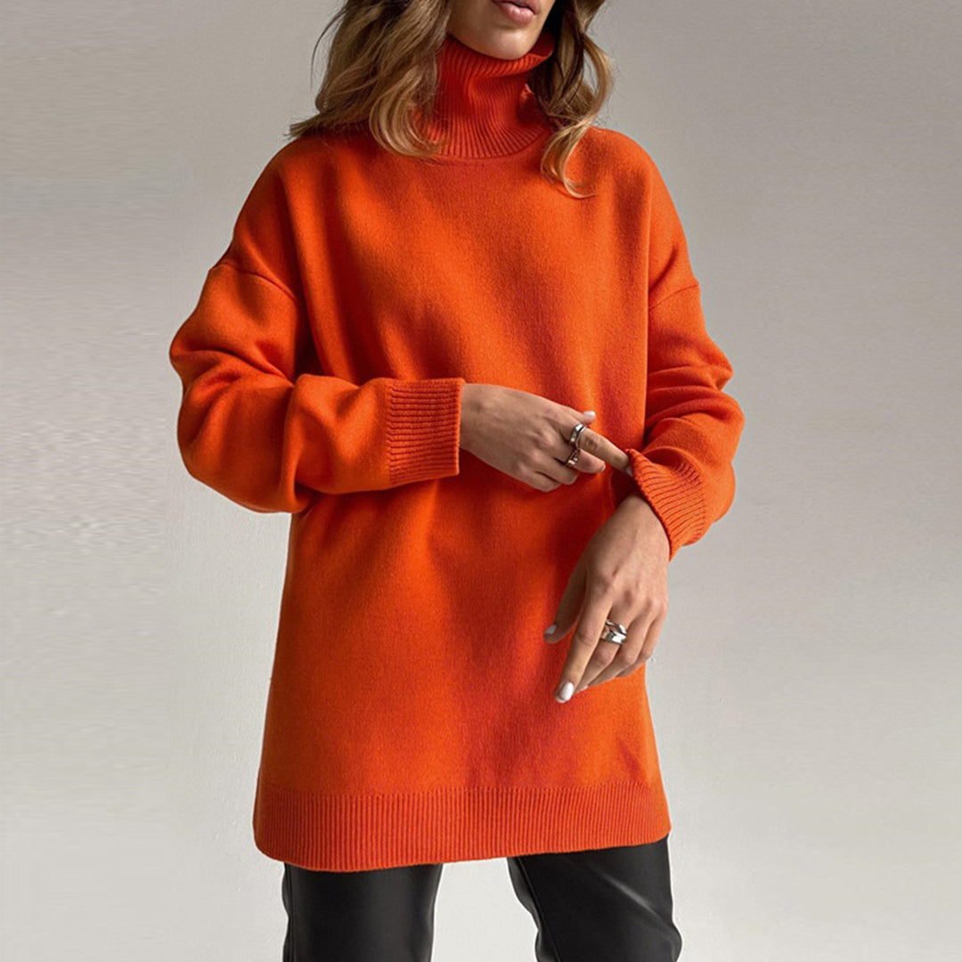 Noelle Jumper | Women's Autumn Oversized Turtleneck Jumper with Side Split