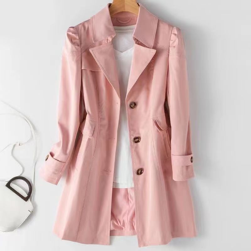 Ella Coat | Stylish Trench Coat with Buttons