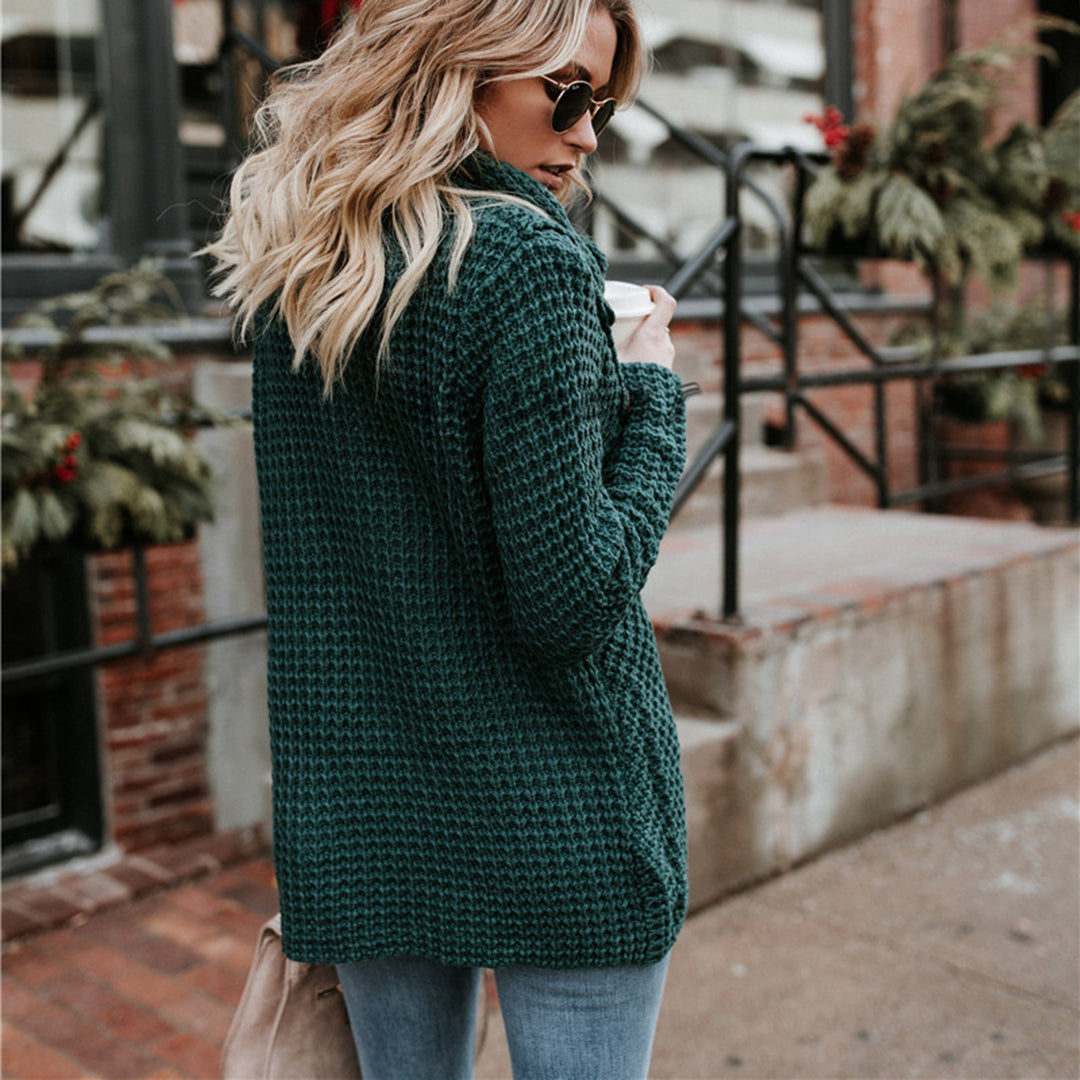 Ioanna Sweater | Cozy Knitted Wrap Sweater with Cowl Neck