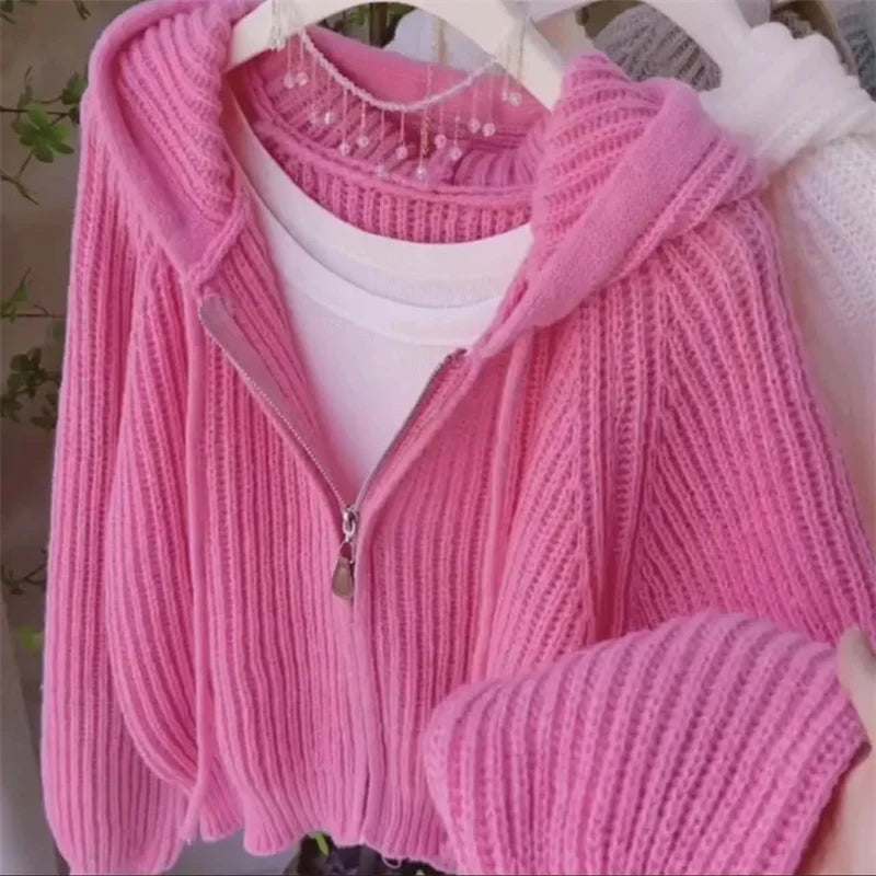 Louise Cardigan | Women's Knitted Zip-Up Hoodie