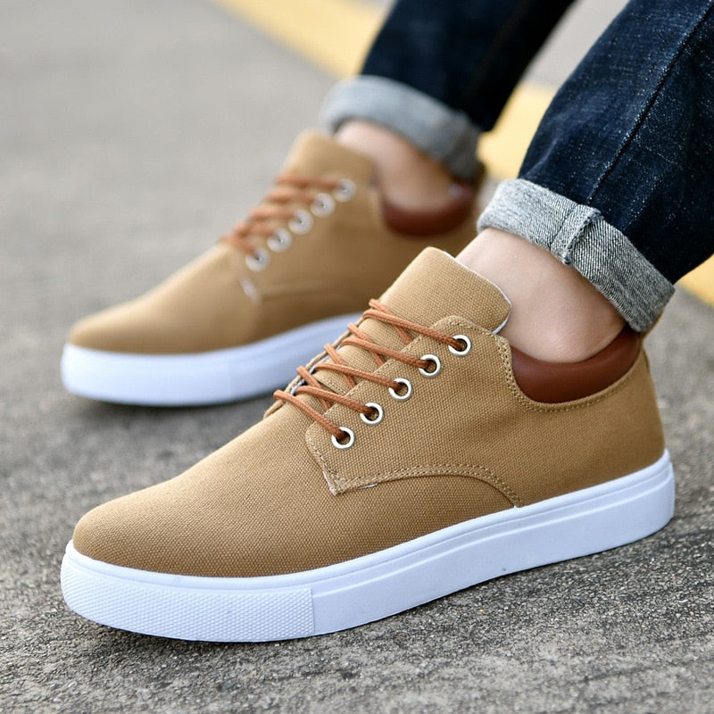 Udell Shoes | Men's Canvas Sneakers with White Sole