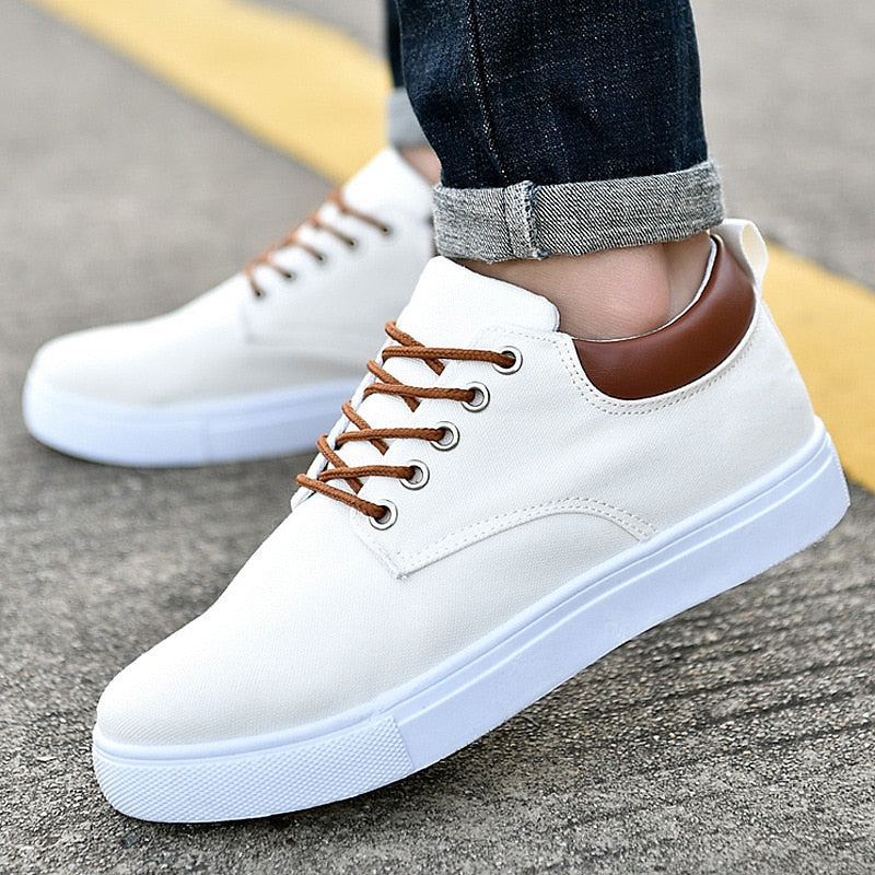 Udell Shoes | Men's Canvas Sneakers with White Sole