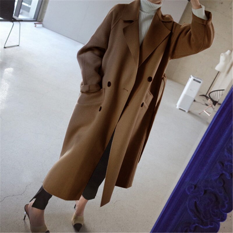 Fenne Women's Coat | Elegant Wool Blend Long Coat