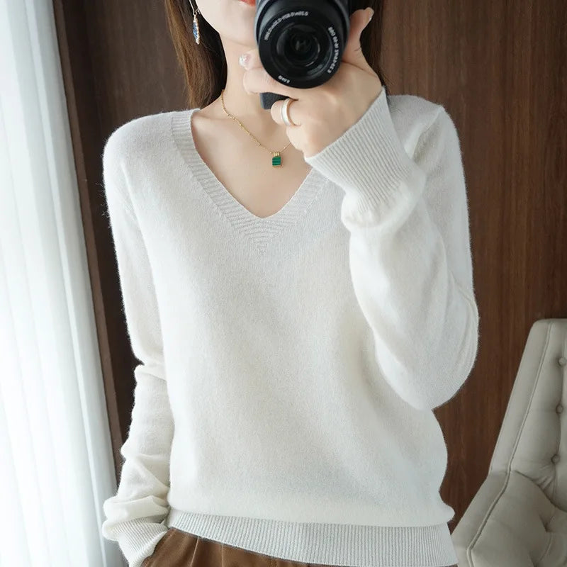 Drusilla Sweater | Cozy V-Neck Sweater with Timeless Style