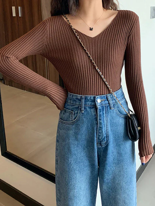 Salina Jumper | Women’s Autumn Slim Fit Ribbed Knit Jumper