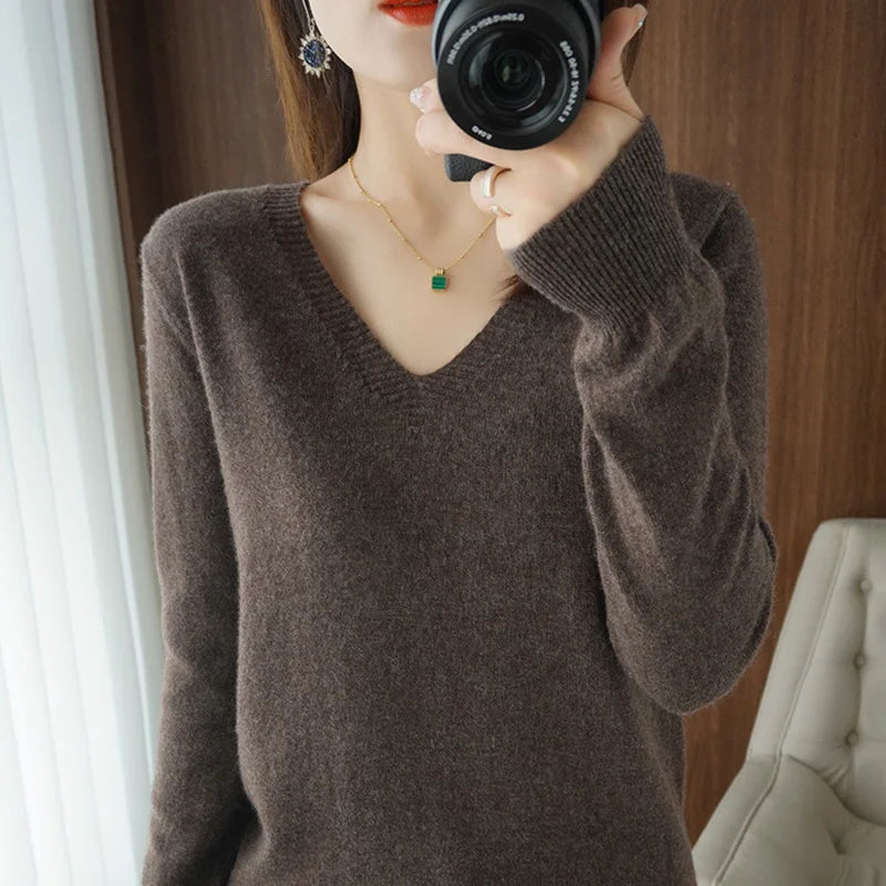 Drusilla Sweater | Cozy V-Neck Sweater with Timeless Style