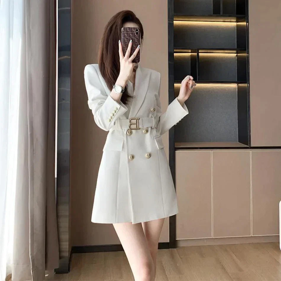 Fleur Blazer Dress | Elegant Belted Blazer Dress