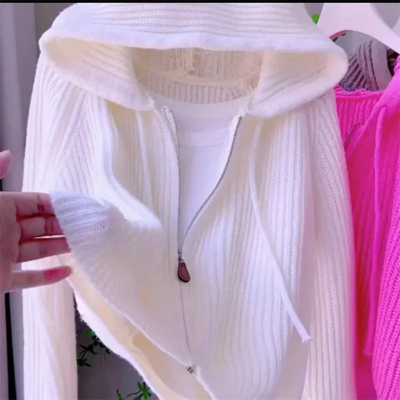 Louise Cardigan | Women's Knitted Zip-Up Hoodie