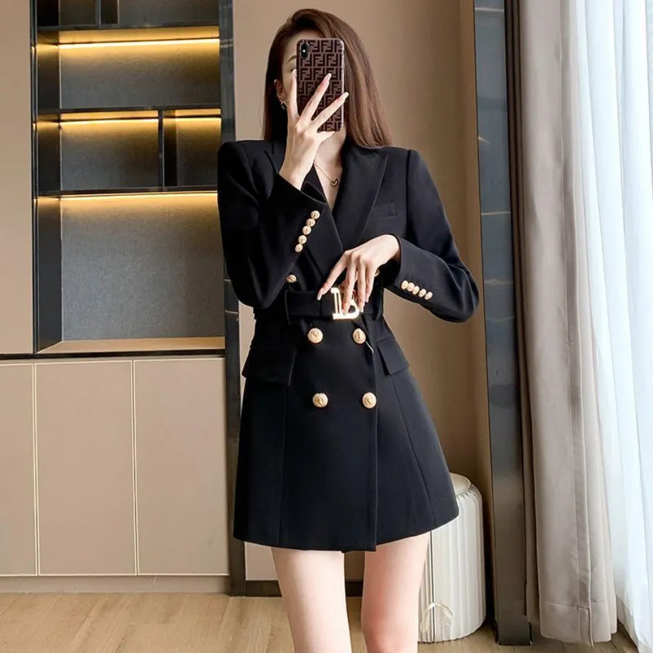 Fleur Blazer Dress | Elegant Belted Blazer Dress