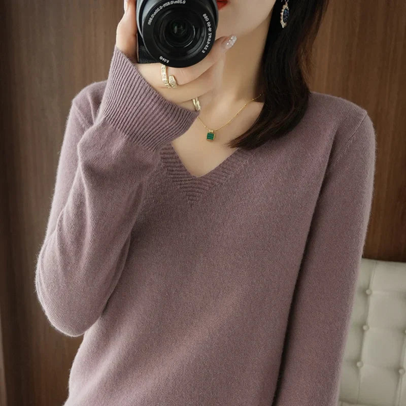 Drusilla Sweater | Cozy V-Neck Sweater with Timeless Style