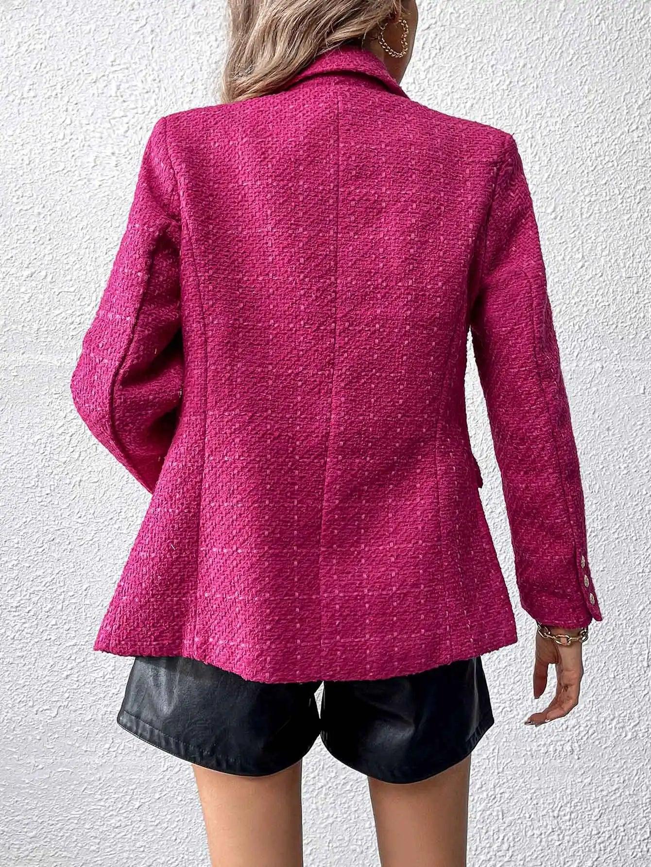 Laura Blazer | Women's Pink Tweed Blazer