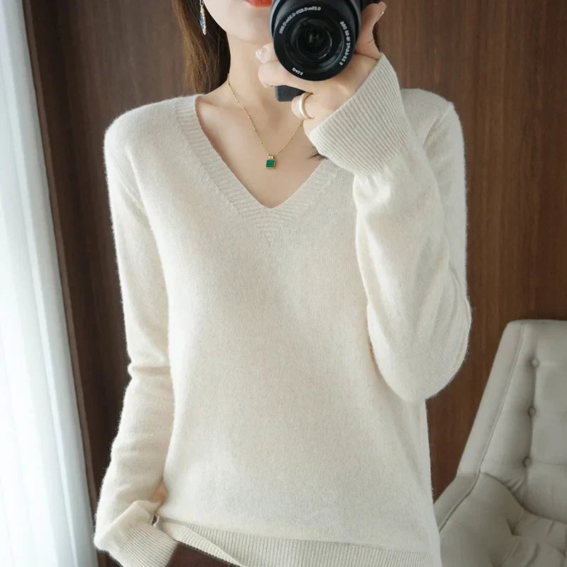 Drusilla Sweater | Cozy V-Neck Sweater with Timeless Style