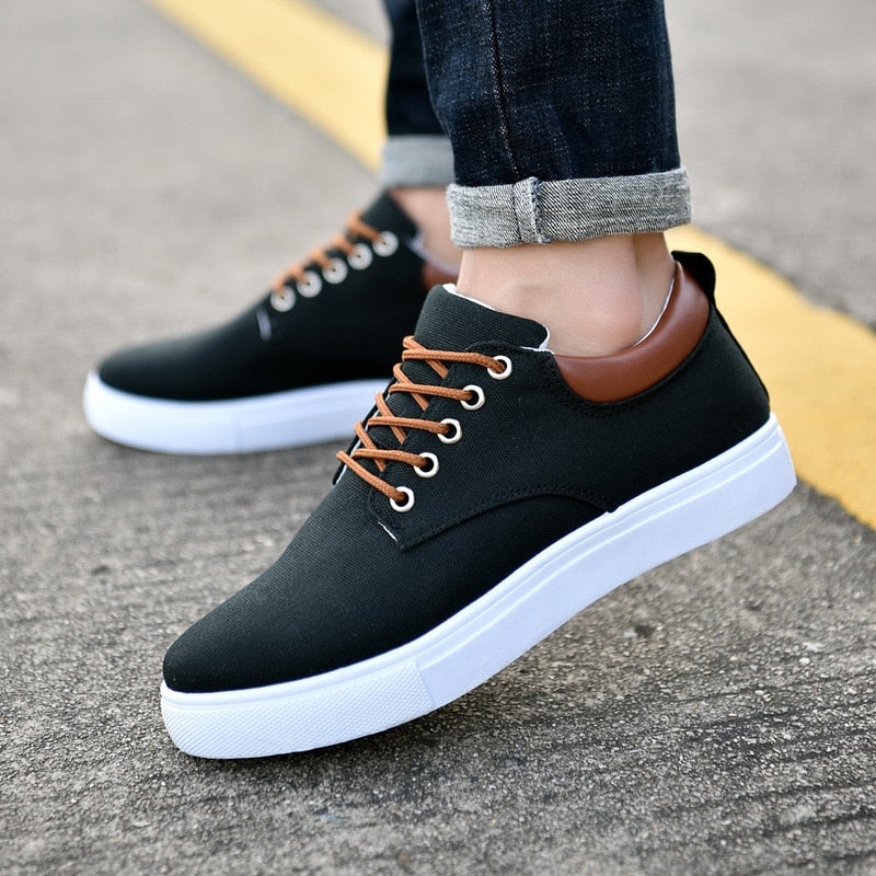 Udell Shoes | Men's Canvas Sneakers with White Sole